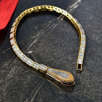 LUXURIANT SI-GH wei&szlig;es Labor Diamant und blaues Labor Diamant 20cm Armband - 1,99 ct.