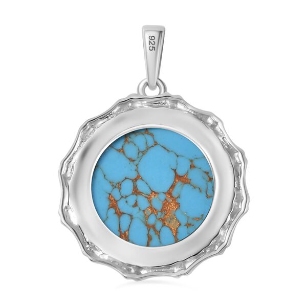 Blaues T&uuml;rkis Anh&auml;nger 925 Silber platiniert ca. 9.72 ct image number 4