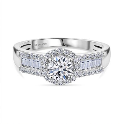 LUXURIANT DIAMOND - Lab Grown Diamant VS-EF IGI zertifiziert Ring 925 Silber rhodiniert (Gr&ouml;&szlig;e 18.00) ca. 1.00 ct