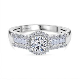 LUXURIANT DIAMOND - Lab Grown Diamant VS-EF Ring 925 Silber rhodiniert (Größe 18.00) ca. 1.01 ct LUXURIANT DIAMOND - Lab Grown Diamant VS-EF Ring 925 Silber rhodiniert (Größe 18.00) ca. 1.01 ct