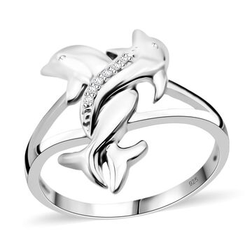 LUSTRO STELLA - Wei&szlig;er Zirkonia Ring 925 Silber rhodiniert (Gr&ouml;&szlig;e 21.00)