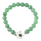 JARDIN-KOLLEKTION - Perlmutt und Grüne Jade, natürlicher Chromdiopside Armband, 19 cm, 925 Silber rhodiniert ca. 98,80 ct image number 0