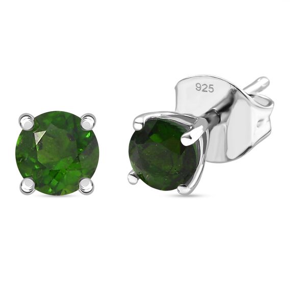 3er Set - D'Joy Nat&uuml;rlicher Chromdiopsid Ohrringe, Ring und Anh&auml;nger, 925 Silber rhodiniert (Gr&ouml;&szlig;e 19) ca. 1.84 ct image number 8