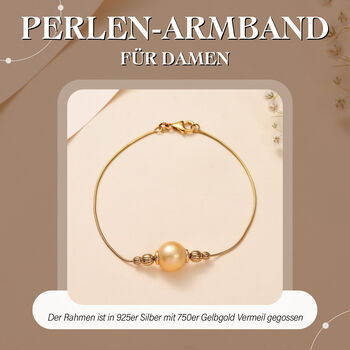 AA goldenes S&uuml;dseeperlen-Armband, 20 cm