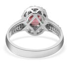 Rosa und weißer Zirkon-Ring, 925 Silber platiniert  ca. 2,96 ct image number 4