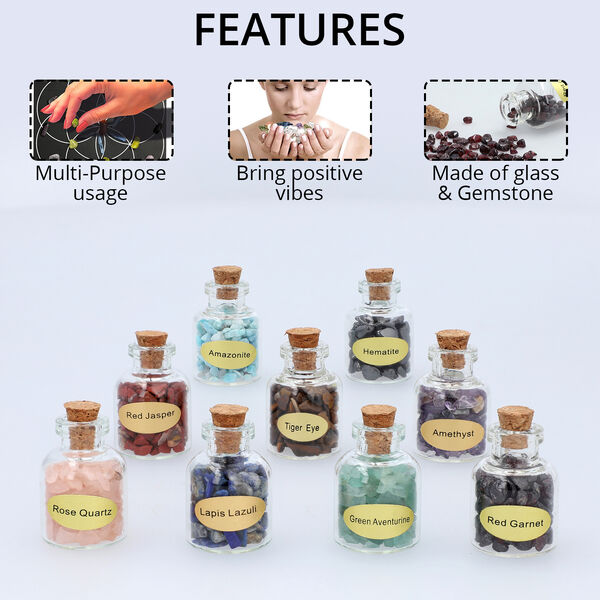 9er-Set Edelstein Heilungsflaschen image number 2