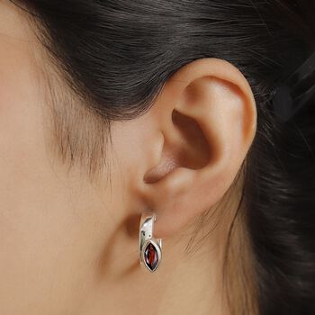 Roter Granat Ohrringe 925 Silber ca. 1.78 ct