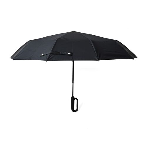 Sturmfester Regenschirm mit Aufbewahrungstasche, 58cm, Schwarz image number 0
