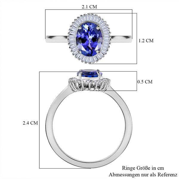 RHAPSODY AAAA Tansanit und VS EF Diamant Ring in 950 Platin - 1,81 ct. image number 7