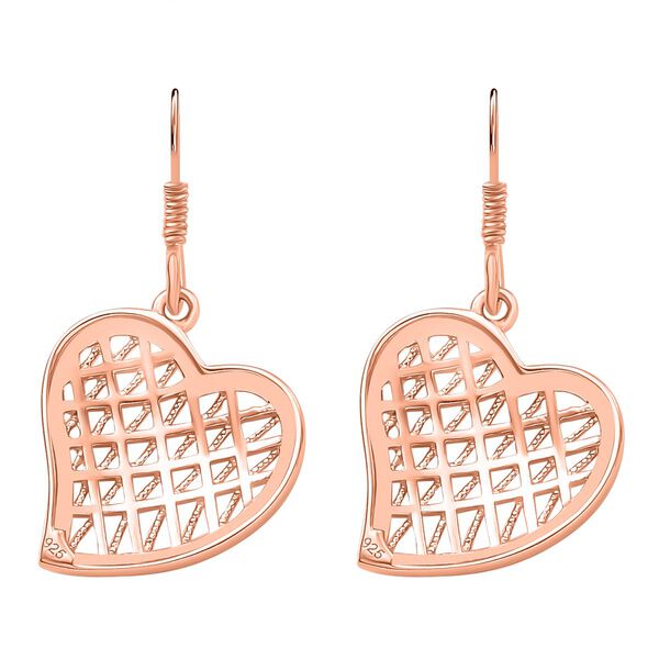 Herz Ohrringe, 925 Silber in Rosegold Vermeil image number 5