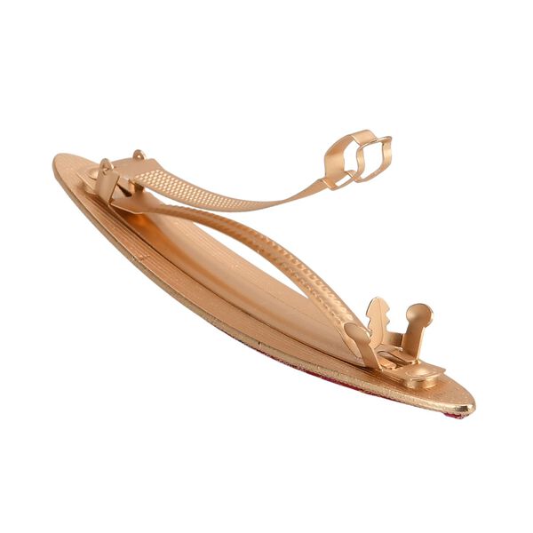 LA MAREY 2er-Set Brokat Seiden-Haarnadel und Ohrringe mit Geschenkbox, Rot image number 8