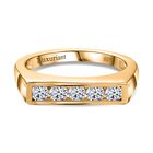 LUXURIANT DIAMOND - Lab Grown Diamant SI-GH Ring 925 Silber 750 Gelbgold Vermeil (Größe 19.00) ca. 0.50 ct