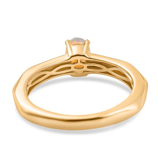 D'Joy natürlicher, äthiopischer Welo Opal Ring, 925 Silber vergoldet - 0,30 ct. image number 6