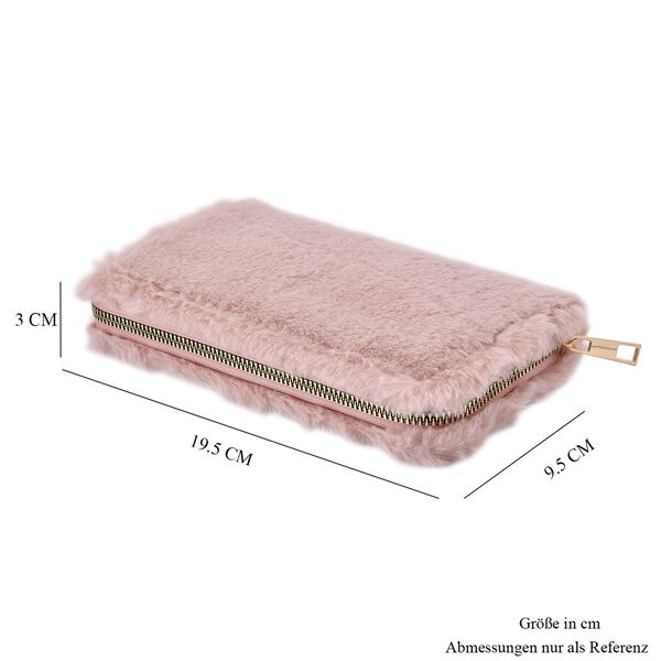 Kunstfell Brieftasche, Dunkelblau image number 7