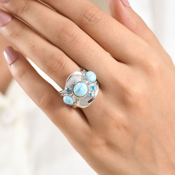 EVER TRUE Larimar Ring Nickelfreies Messing (Gr&ouml;&szlig;e 20.00) ca. 6,97 ct image number 2