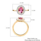 AAA rosa Calabar Turmalin und Diamant Ring - 1,39 ct. image number 6