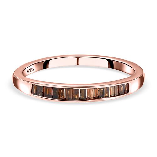Roter Diamant-Ring, 925 Silber rosévergoldet  ca. 0,25 ct image number 0