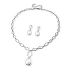 Weißer Kristall, Weiße Muschelkernperle Schmuckset