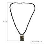 Labradorit und schwarze Spinell-Halskette, 50 cm - 115 ct. image number 5