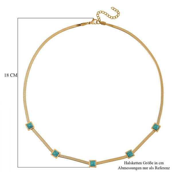 Grüne Howlit Halskette, 50+2 cm - 2 ct. image number 6