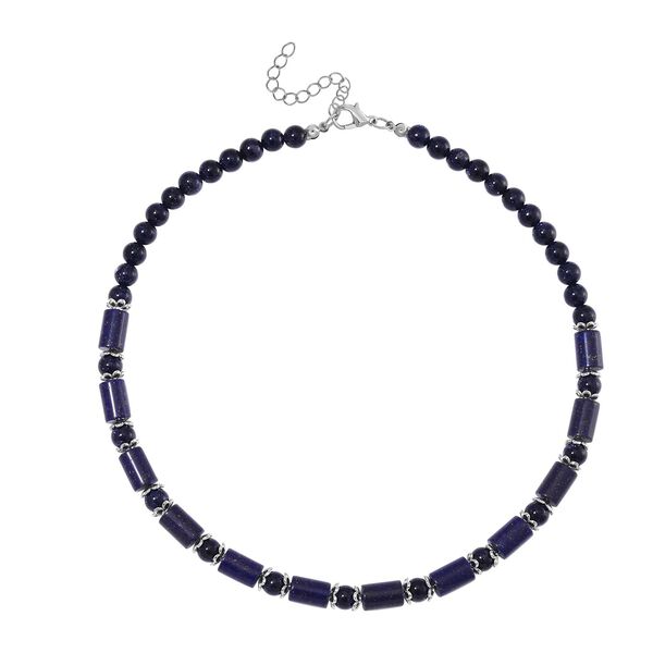 Blaue Sandstein Halskette, 45 cm - 220 ct. image number 2