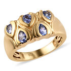 AA Tansanit Ring 925 Silber vergoldet  ca. 0,66 ct image number 3