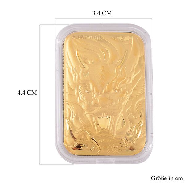 Goldfolie mit Drachen-Motiv in 999 Gold, 10mg, 4,4x3,4cm image number 4