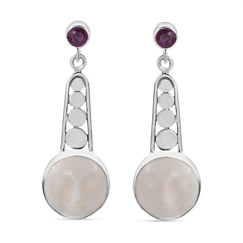 Royal Bali Kollektion- Perlmutt und Ilakaka rosa Saphir Ohrringe- 11,74 ct. image number 0