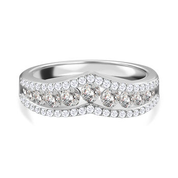 LUSTRO STELLA Zirkonia Ring in rhodiniertem Silber- 2,11 ct.