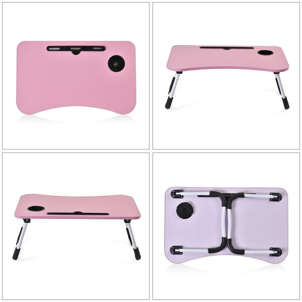 Tragbarer multifunktionaler Klapptisch, rosa image number 5