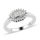 Diamant Cluster Ring 925 Silber platiniert  ca. 0,25 ct image number 3