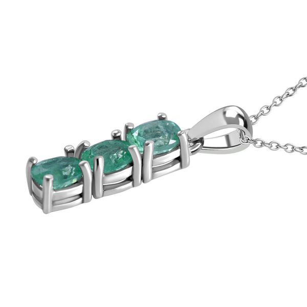 AAA Kagem sambischer Smaragd-Anh&auml;nger mit 50cm Kette - 0,94 ct. image number 3