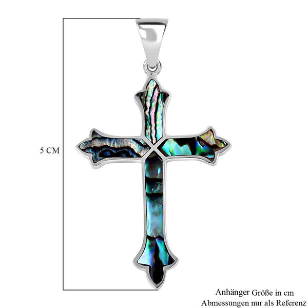 Royal Bali Kollektion- Abalone Muschel Kreuz Anh&auml;nger image number 5