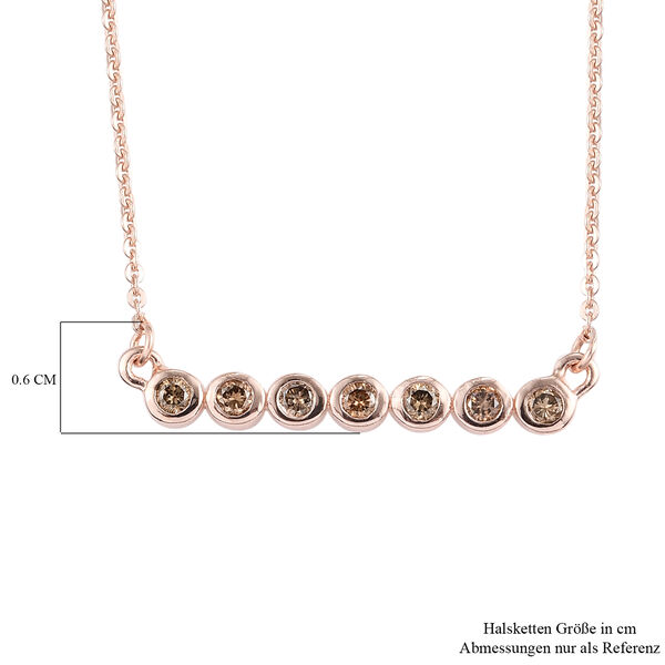 Nat&uuml;rliche Champagner Diamant-Halskette image number 6