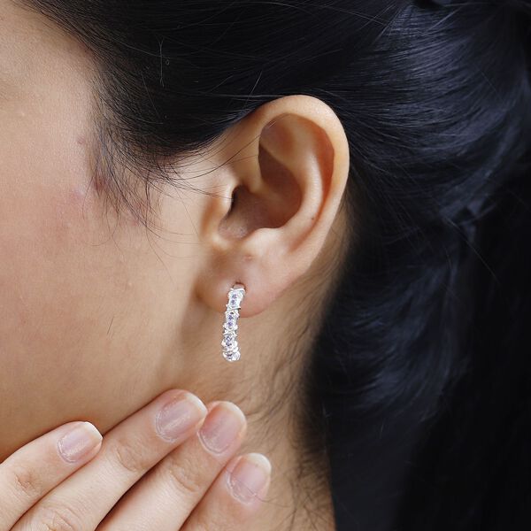 Blaue kubische Zirkonia-Ohrringe - 0,44 ct. image number 3