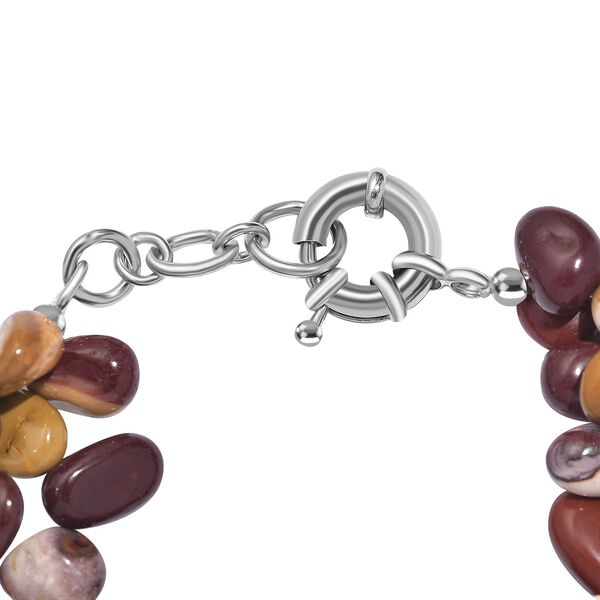 Mookite Armband, ca. 19 cm, Messing platiniert ca. 225.00 ct image number 4