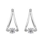 J Francis gefertigt mit SWAROVSKI Zirkonia Ohrringe 925 Silber platiniert