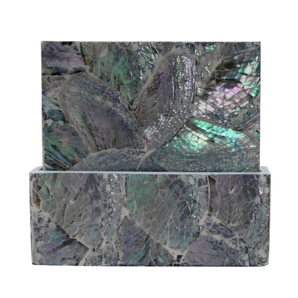 4er-Set Abalone Untersetzer mit Halter, Grün image number 0