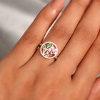 Diamant Blumen Ring 925 Silber image number 2