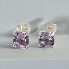 Rosa Amethyst Ohrstecker 925 Silber ca. 2,03 ct image number 1