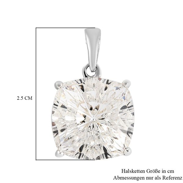 LUSTRO STELLA - &ouml;sterreichischer, wei&szlig;er Kristall-Anh&auml;nger, 925 Silber platiniert ca. 11,49 ct image number 4