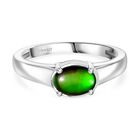 D'Joy Ammolit Ring 925 Silber platiniert (Größe 19.00) ca. 0,87 ct