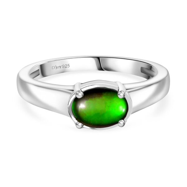 D'Joy Ammolit Ring, 925 Silber platiniert - 0,87 ct.