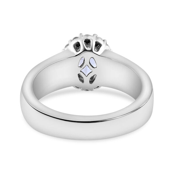Tansanit und Zirkon-Halo-Ring - 1 ct. image number 9
