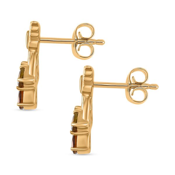 D joy Mehrfarbige-Turmalin Ohrringe 925 Silber 750 Gelb Vergoldet ca. 0.80 ct image number 4