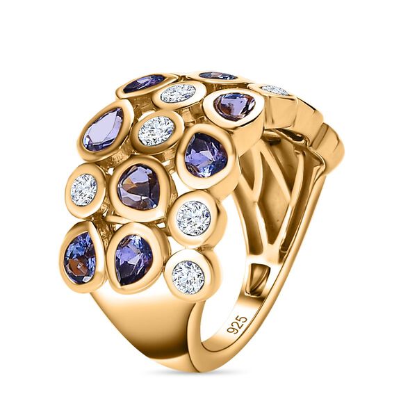 Tansanit und Zirkon Ring - 2,96 ct. image number 5