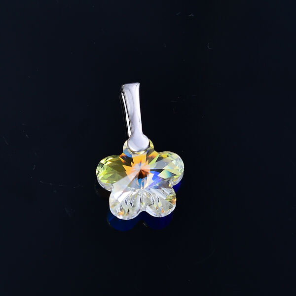 J Francis gefertigt mit SWAROVSKI- Wei&szlig;er Swarovski Kristall Anh&auml;nger image number 2