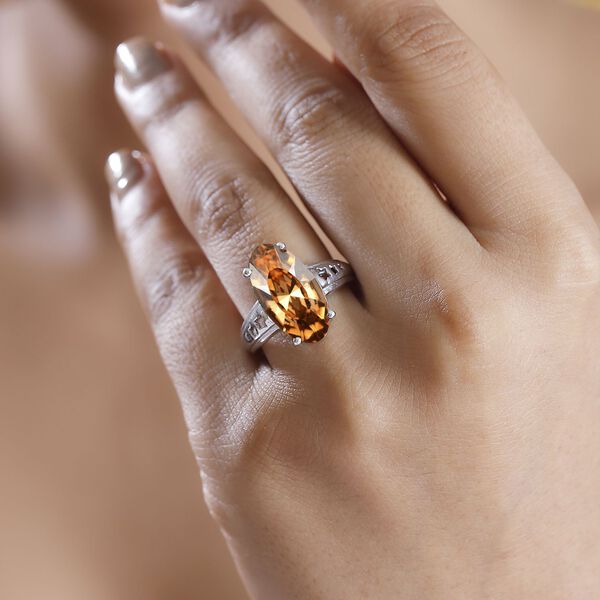 J Francis gefertigt mit SWAROVSKI- Heller Topas Swarovski-Kristall-Ring image number 3