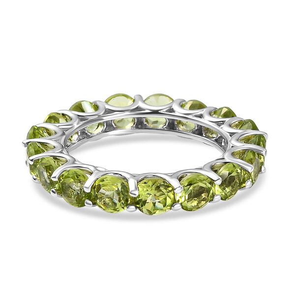 Peridot Ring 925 Silber platiniert  ca. 5,65 ct image number 6