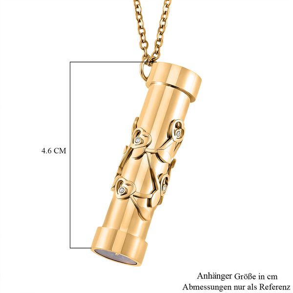 Mehrfarbige Zirkonia-Halskette in Goldton, 75+5 cm image number 8